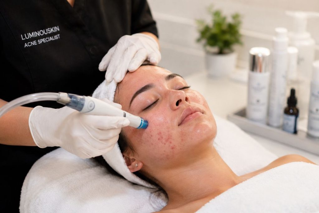 Simple summer skincare routine supporting acne-prone skin
