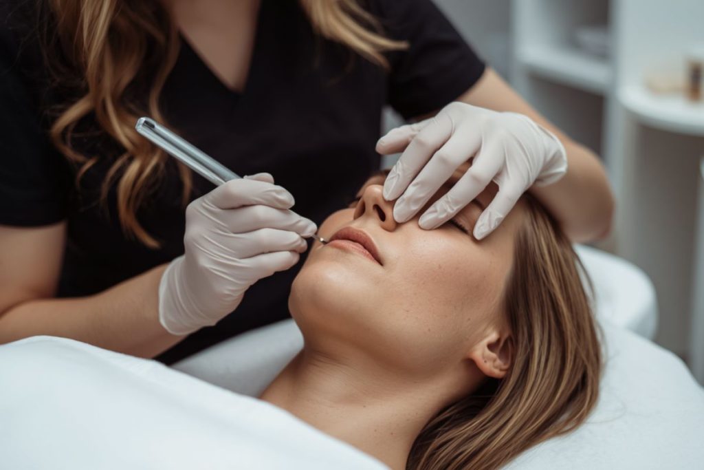 Professional extraction treatment for closed comedones